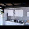 Tuhome Portofino 150 Wall Cabinet, Double Door, Two External Shelves, Two Interior Shelves, White GLB5606